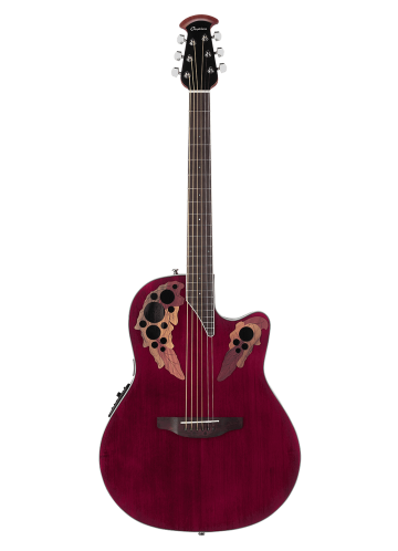 OVATION CE48-RR Celebrity Elite Super Shallow Cutaway Ruby Red - OVATION CE48-RR Celebrity Elite Super Shallow Cutaway Ruby Red