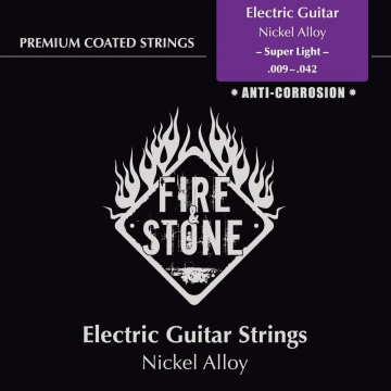 FIRE&STONE Electric Guitar Nickel Alloy Super Light 9-42 Coated - FIRE&STONE Electric Guitar Nickel Alloy Super Light 9-42 Coated