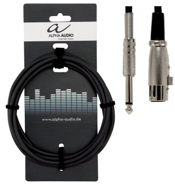 Alpha Audio Basic Line Microphone Cable XLR/Jack 9 м - Alpha Audio Basic Line Microphone Cable XLR/Jack 9 м