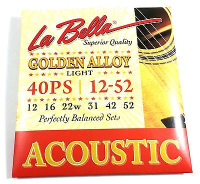 LA BELLA 40PS Golden Alloy 80/20 Light 12-52