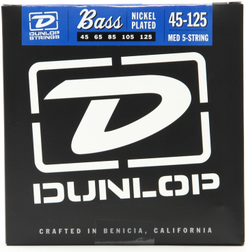 Dunlop DBN Nickel Plated Steel Bass Medium 5 45-125 - Dunlop DBN Nickel Plated Steel Bass Medium 5 45-125