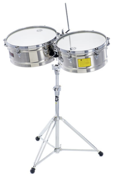 Latin Percussion LP1415-S Timbales Prestige Solid Stainless Steel - Latin Percussion LP1415-S Timbales Prestige Solid Stainless Steel