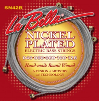 La Bella SN42-B Nickel Plated Round Wound Custom Light 40-128