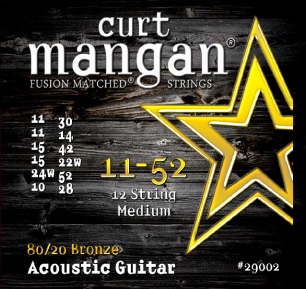 Curt Mangan 80/20 Bronze 12-String Medium Set 11-52 - Curt Mangan 80/20 Bronze 12-String Medium Set 11-52